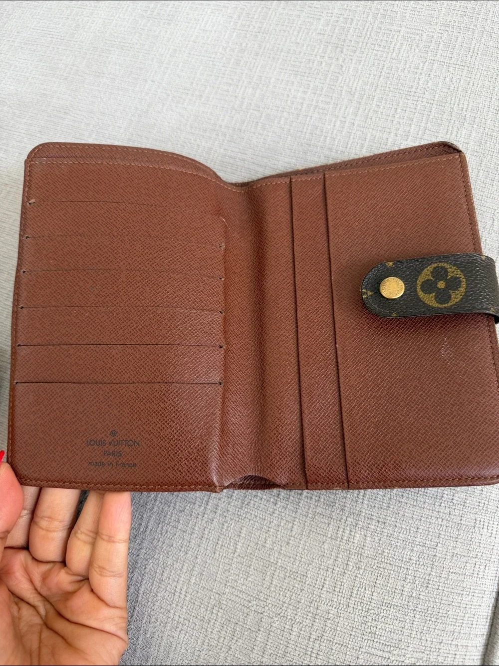Louis Vuitton Bi-fold Wallet Porte Papier M61207 Monogram Brown